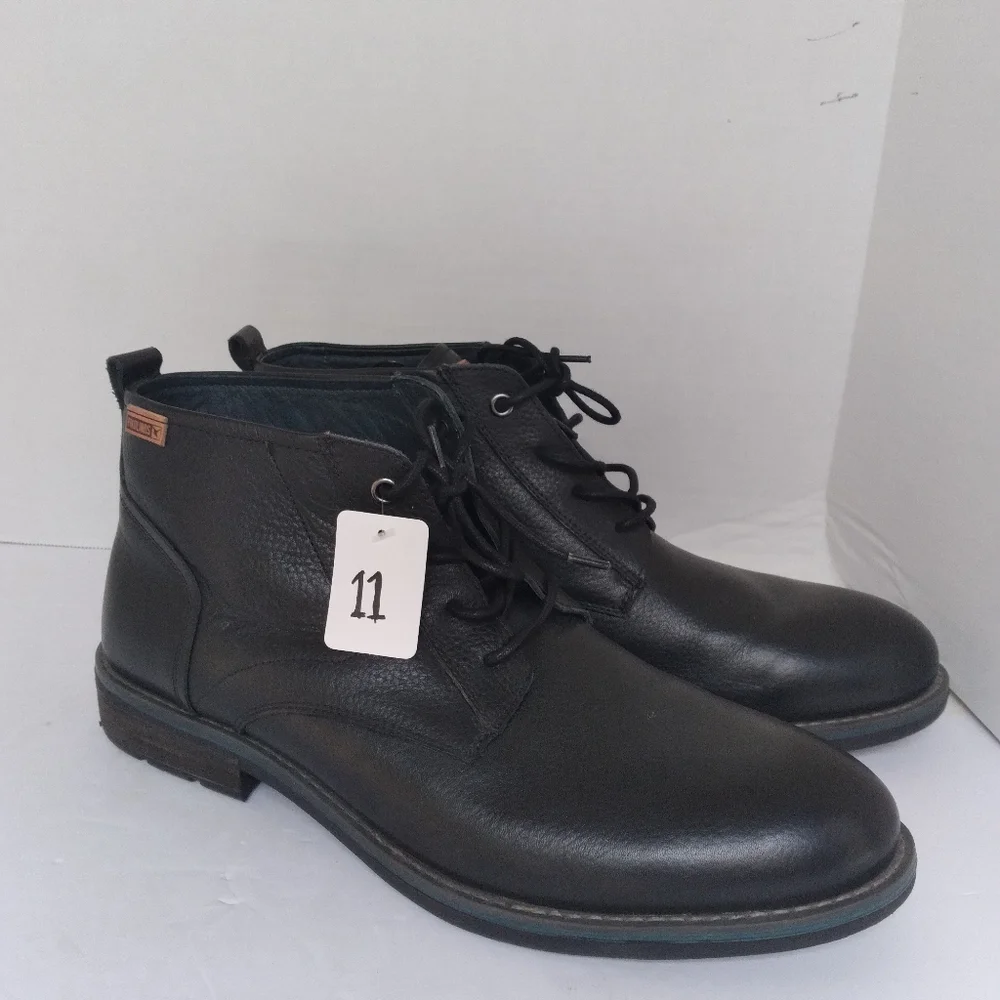 Classic Black Leather Chukka Boots‎ Casual Dress Ankle Boots Size 11